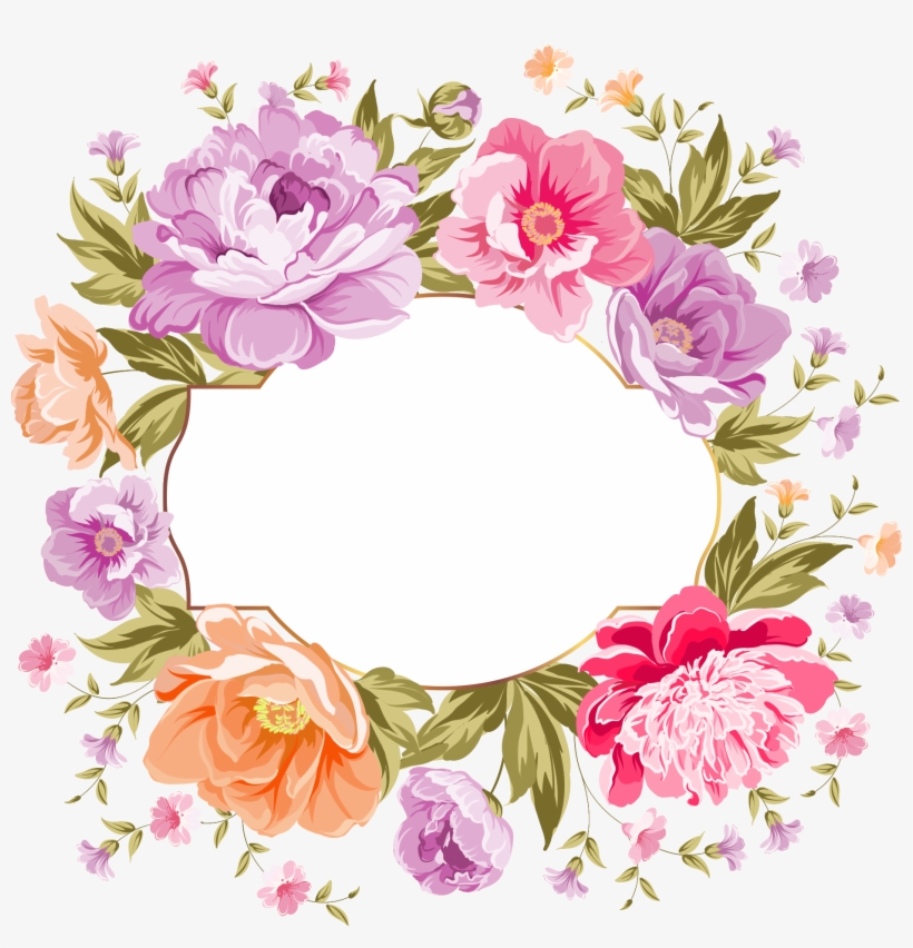 Vector Black And White Library Http D Top Net I Ea - Wedding Flowers Frame Png, transparent png download