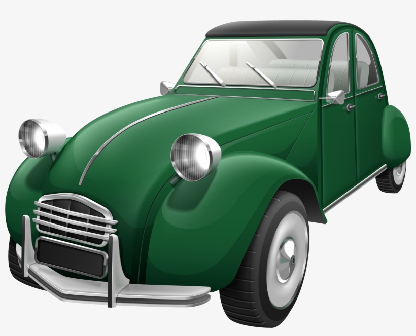 Green Retro Car Png Clip Art - 2039 Car, transparent png download