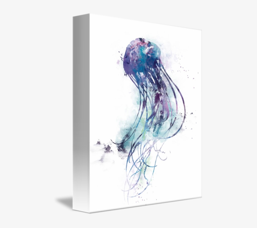 Image Black And White Download By Monn Print Pinterest - Dancing Jelly Fish Watercolor, transparent png download
