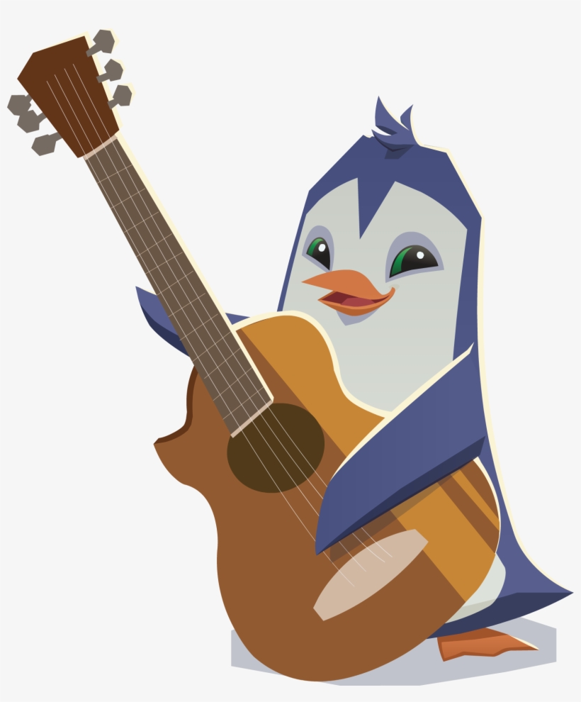 Penguin Guitar - Animal Jam Penguin Png, transparent png download