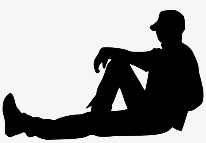 Png File Size - Person Sitting Silhouette Png, transparent png download
