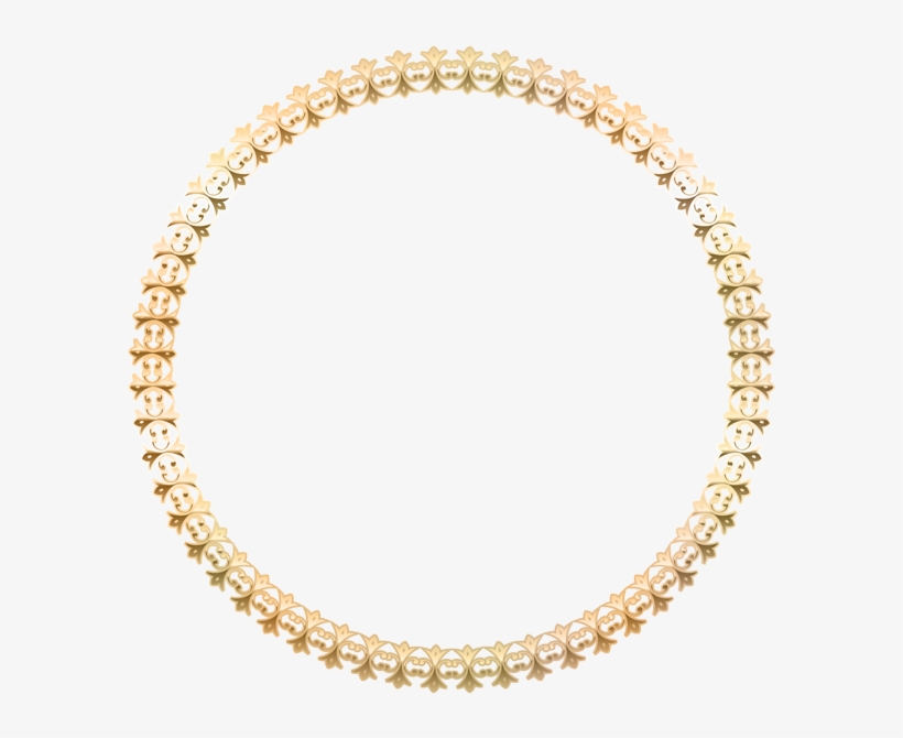 Round Border Frame Gold Transparent Png Image Round - Gold Oval Frame Png, transparent png download
