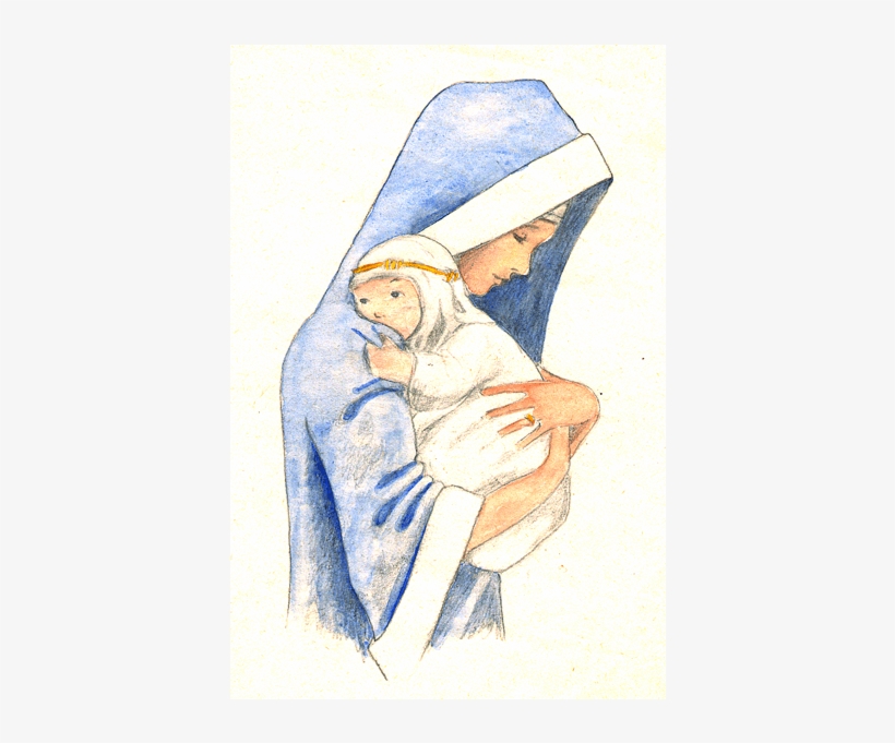 Mary & Jesus - Sketch, transparent png download