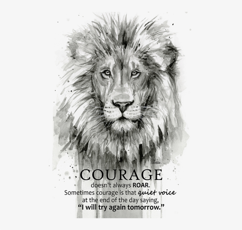 Click And Drag To Re-position The Image, If Desired - Watercolor Lion, transparent png download