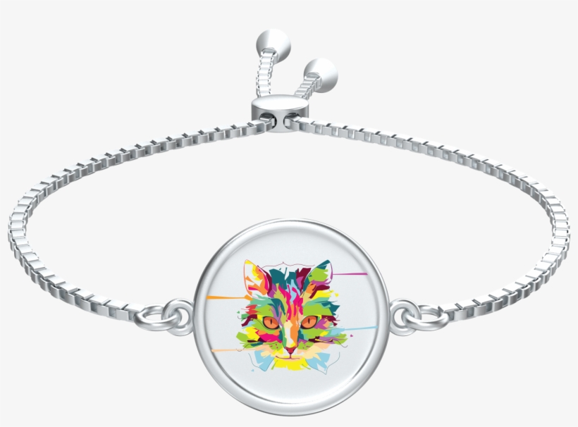 Watercolor Cat Ashe Coin With Aya Slider Bracelet In - Colourful Cat Large Tote Bag, Adult Unisex, Natural,, transparent png download