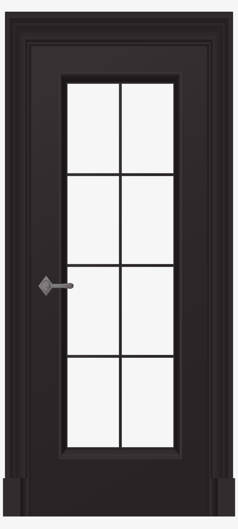 Black Door Png Clip Art - Door Png, transparent png download