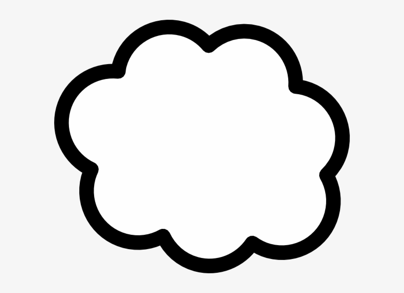 Black White Cloud Svg Clip Arts 600 X 514 Px, transparent png download