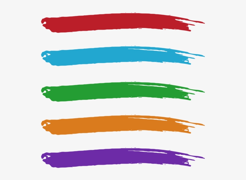 Colorful Watercolor Brush Strokes Collection Set - Drawing, transparent png download