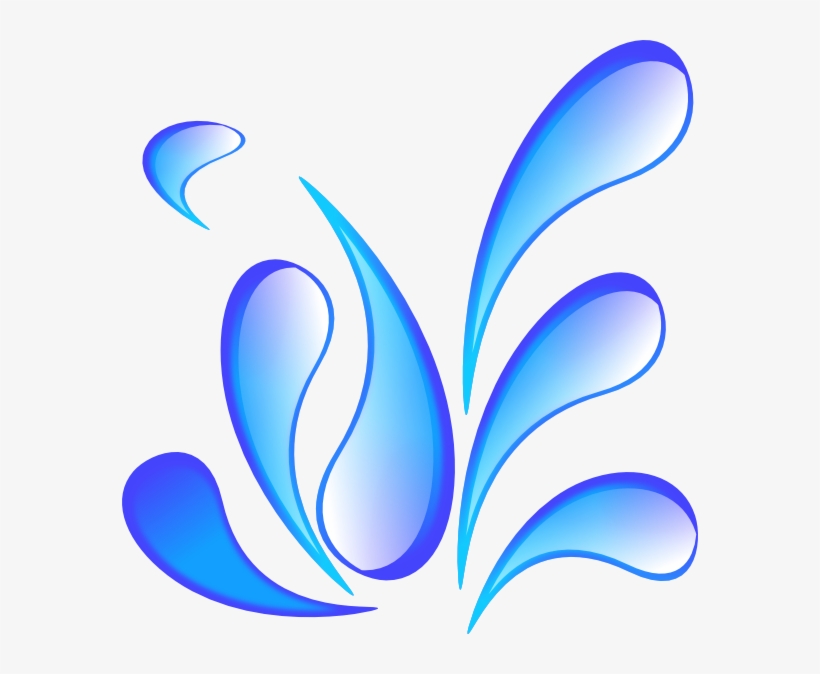 Large Blue Drops Clip Art At Clker - Water Drops Clip Art, transparent png download