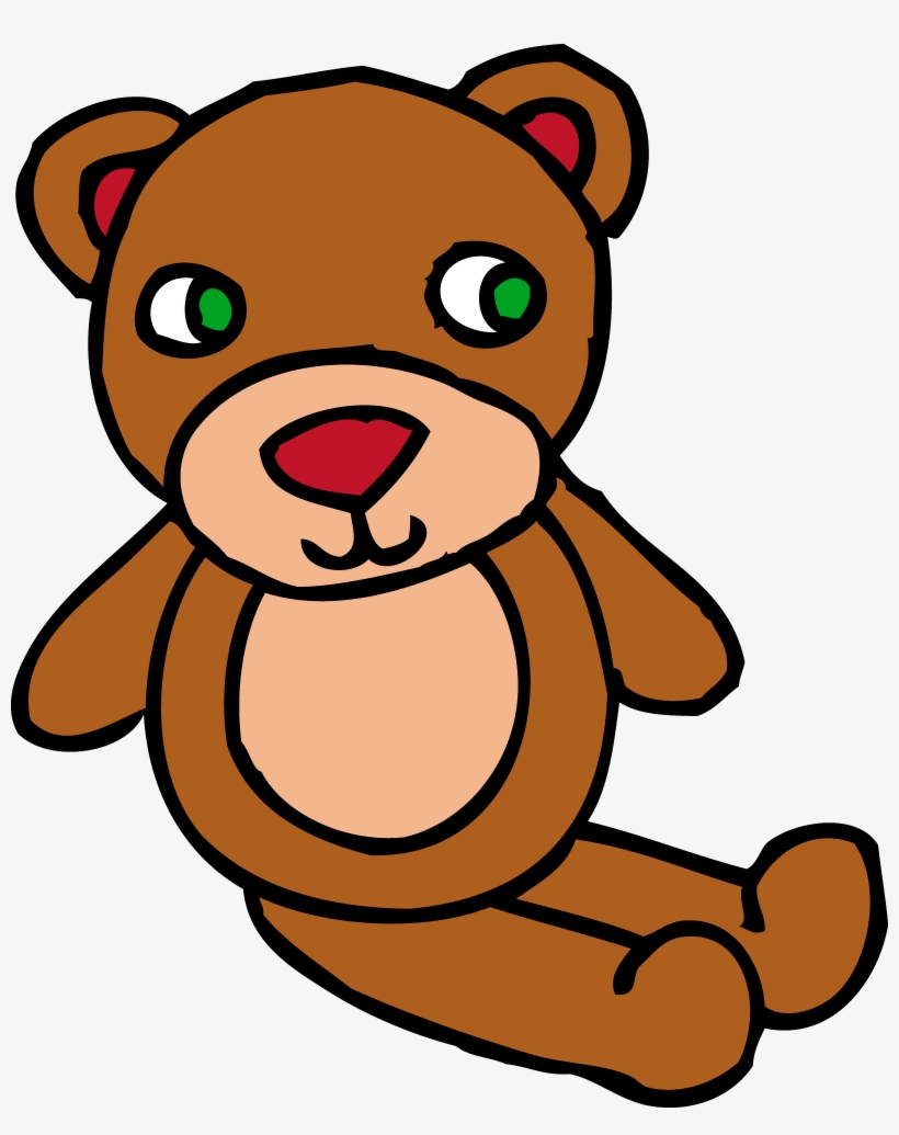 Cute Brown Teddy Bear Toy Free Clip Art - Baby Toys Clip Art Transparent, transparent png download
