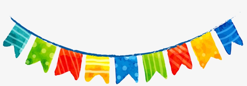 Party Alban Hefin Convite Garland Bunting Flag - Free Download Bunting Flag Watercolor Png, transparent png download