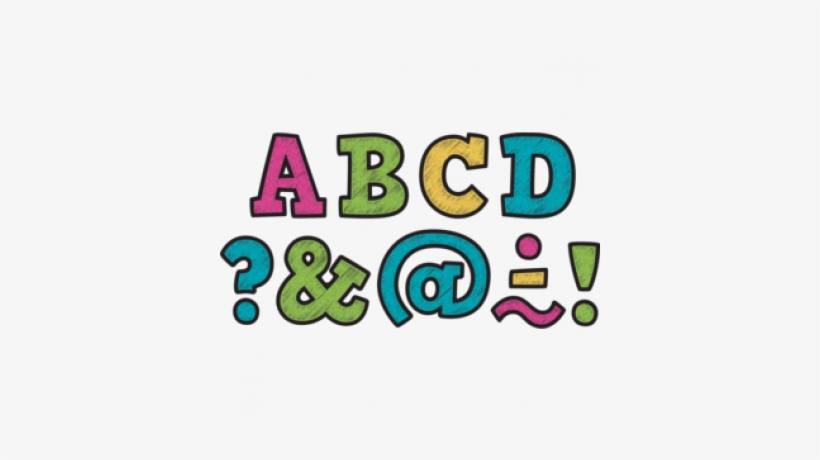 Chalkboard Brights Bold Block 1-3/4 Clingy Thingies - Teacher Created Resources 2; Bold Block Magnet Letters,, transparent png download