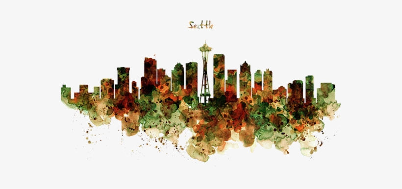 Click And Drag To Re-position The Image, If Desired - Seattle Skyline Silouette High Resolution, transparent png download