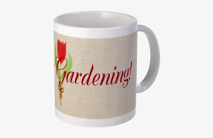 Cute Watercolor Tulip Gardener Mug - Mug, transparent png download