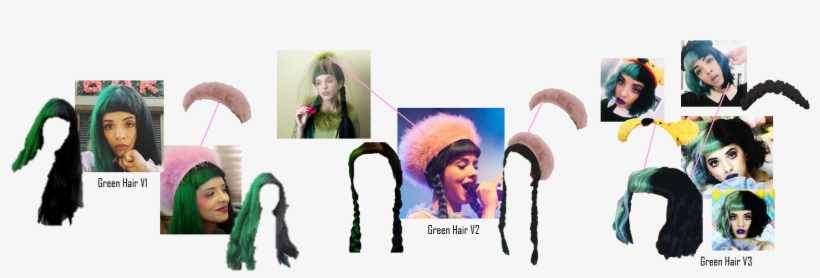 Green Hairs2 - Melanie Martinez Hair Png, transparent png download