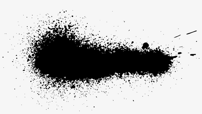 Grunge Spray Paint Stroke Banner Png - Monochrome, transparent png download
