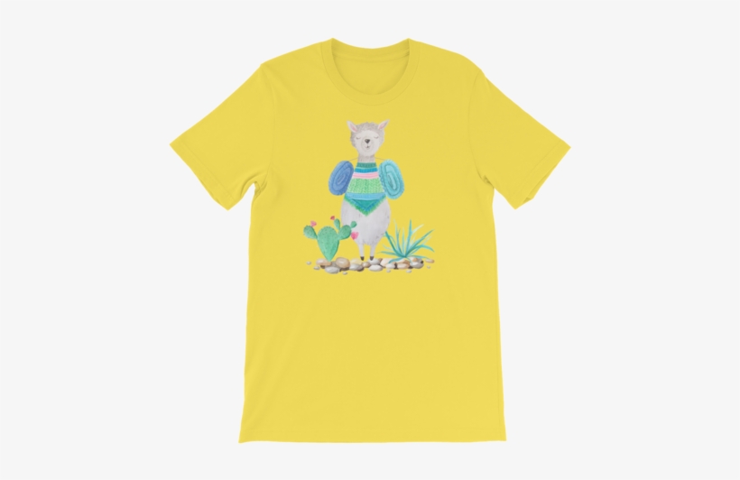 Watercolor Cute Llama Print - Nugget T Shirt, transparent png download
