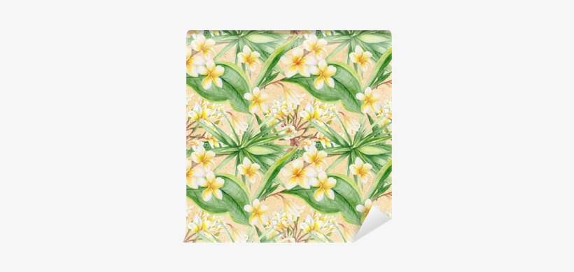 Watercolor Tropical Pattern With Sand Wall Mural • - Photography, transparent png download
