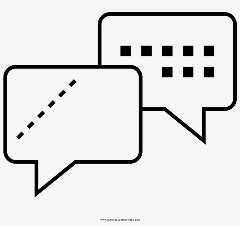 Text Bubble Coloring Page - Text, transparent png download
