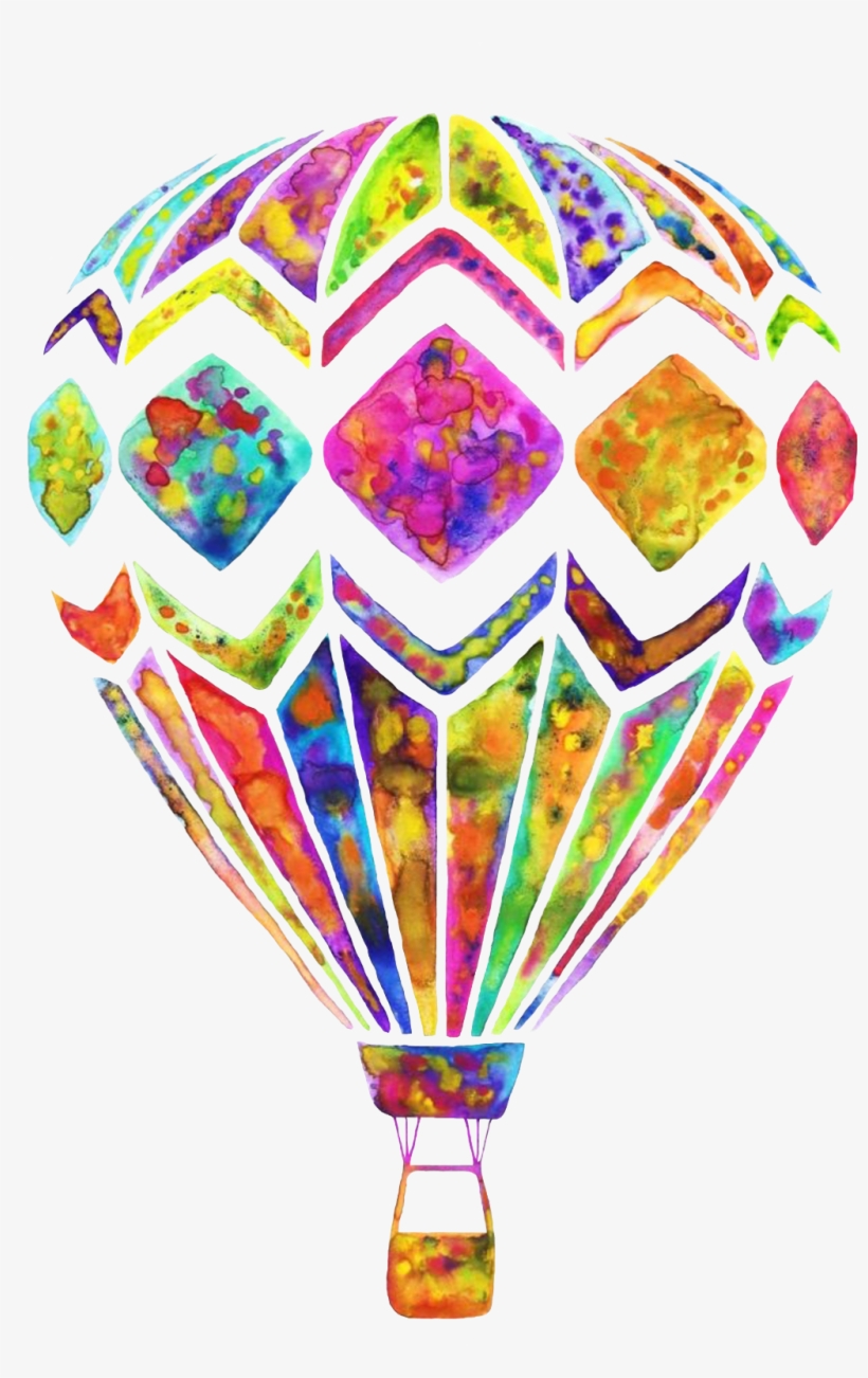 Report Abuse - Hot Air Balloon Watercolour, transparent png download