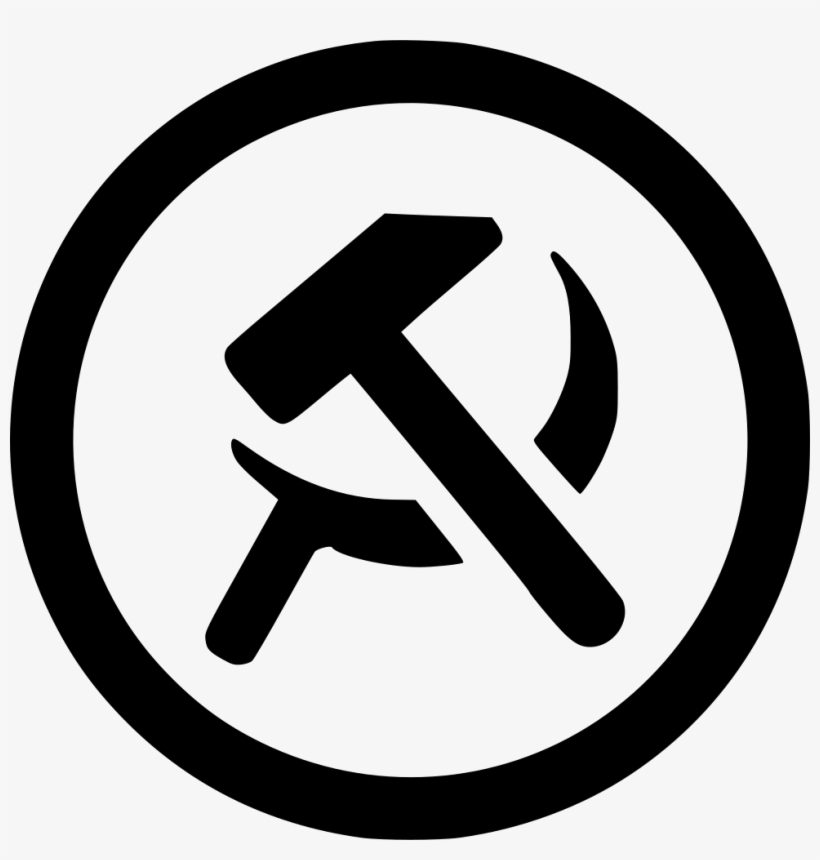Communism Hammer Sickle Politics - Number 5 In Circle, transparent png download