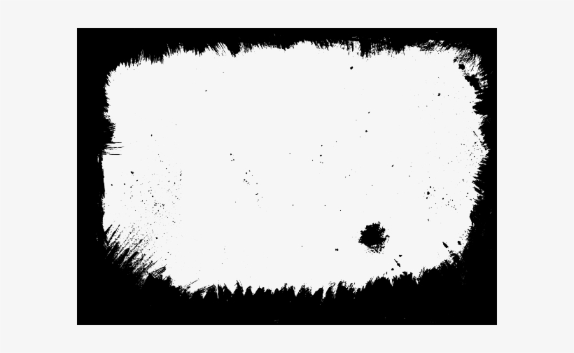 Grunge Free Png Image - Black Paint Frame Png, transparent png download