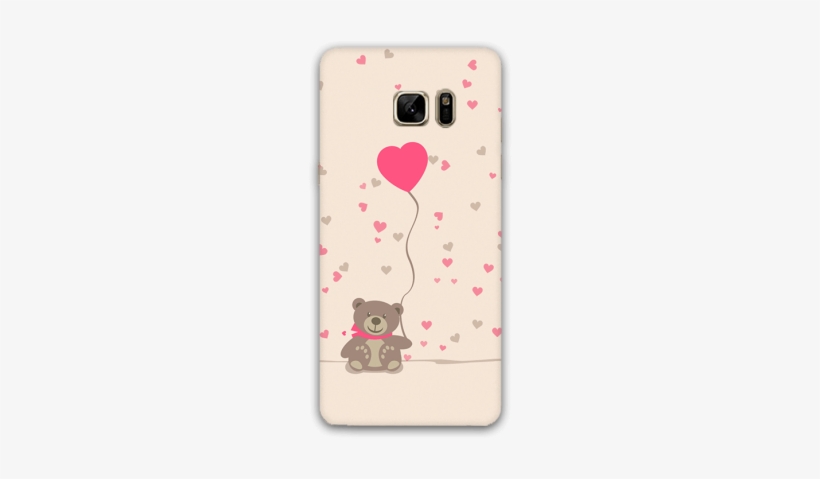 Teddy Bear With Heart Samsung Note7 Mobile Case - Iphone, transparent png download