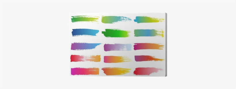 Watercolor Brush Strokes, Vector Set Canvas Print • - Color, transparent png download