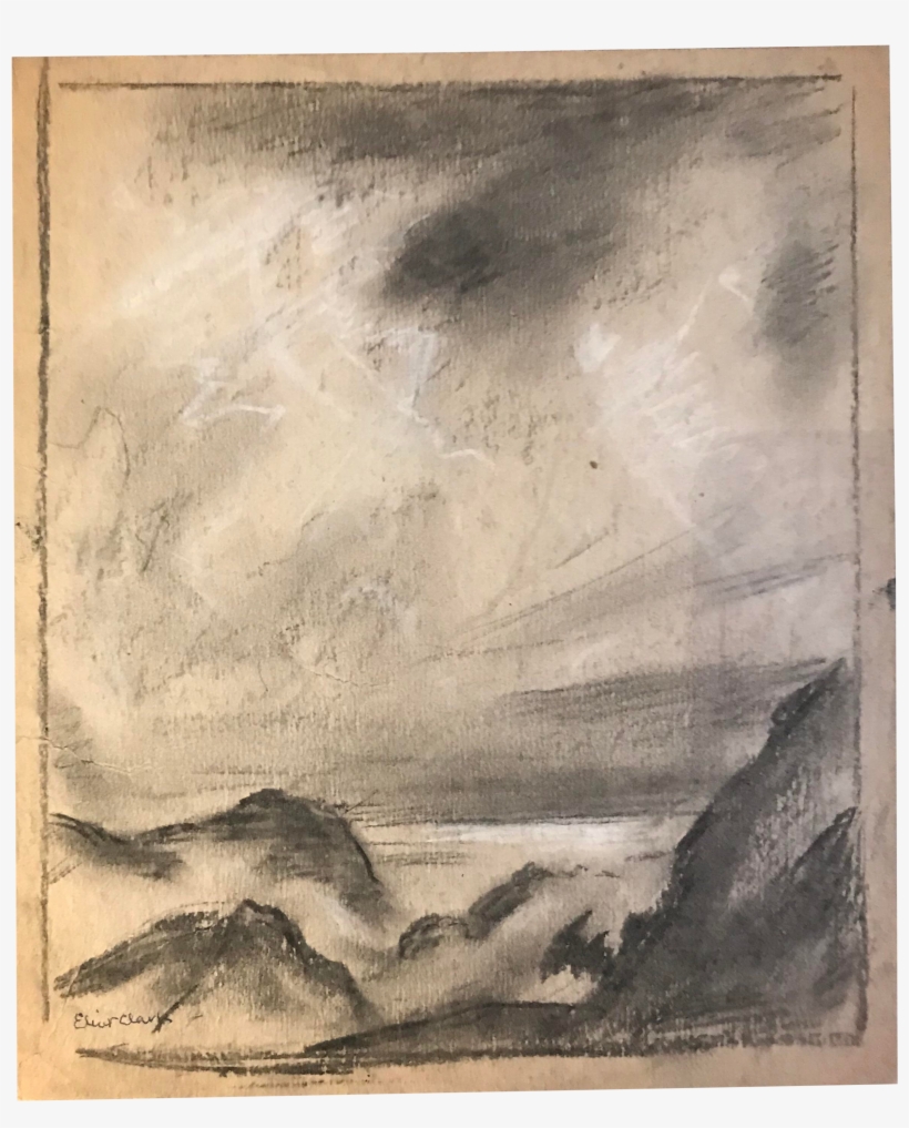 S Vintage Eliot Clark Coastal Landscape - Drawing, transparent png download