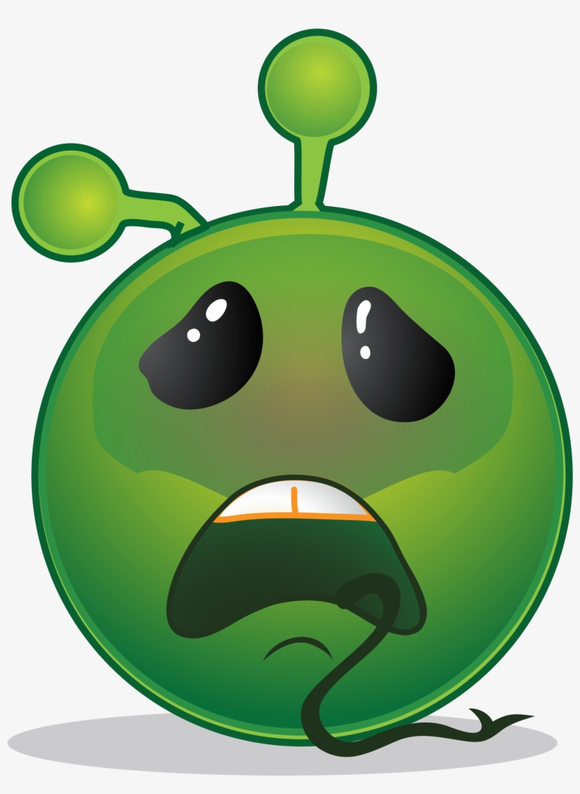 File Smiley Green Sickening - Emoticonos Extraterrestres, transparent png download