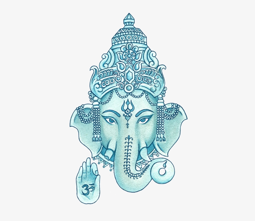 Ganesha Vector Watercolor - Style Wear O-neck Short Sleeve Printed Fashion T-shirt, transparent png download