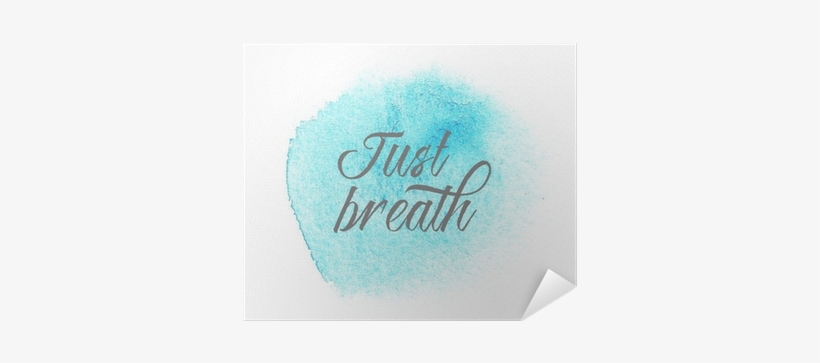 Abstract Blue Hand Drawing Watercolor Wash On White - Calligraphy, transparent png download