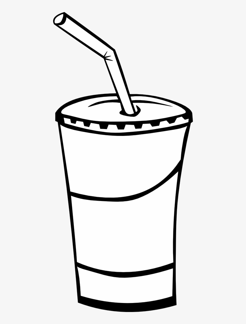 Soda Drawing At Getdrawings - Soda Clip Art Black And White, transparent png download