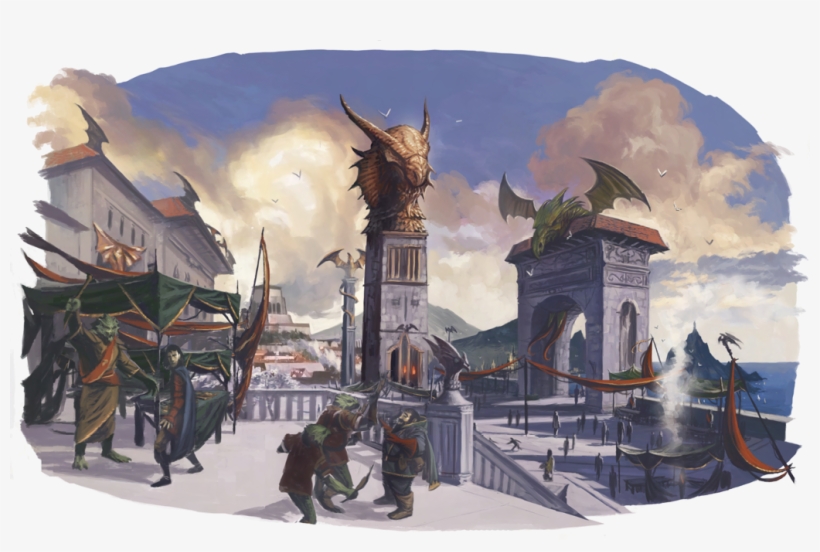 Dragonborn City - Dungeons And Dragons Dragonborn City, transparent png download