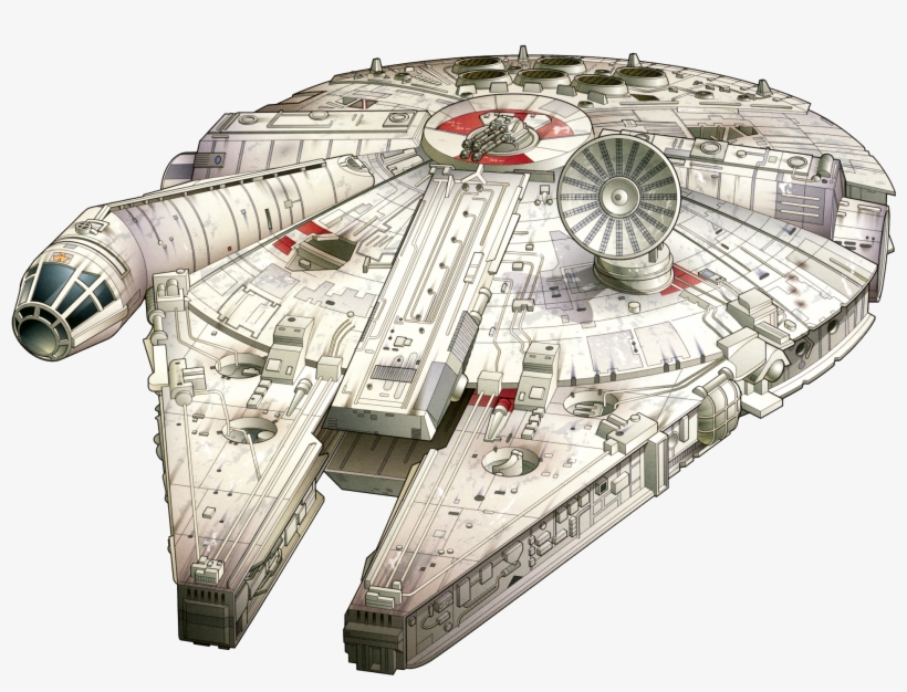 The Millennium Falcon - Star Wars Space Ship Sketch, transparent png download