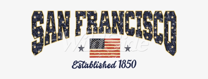 Americana San Fran Us Flag - Calligraphy, transparent png download