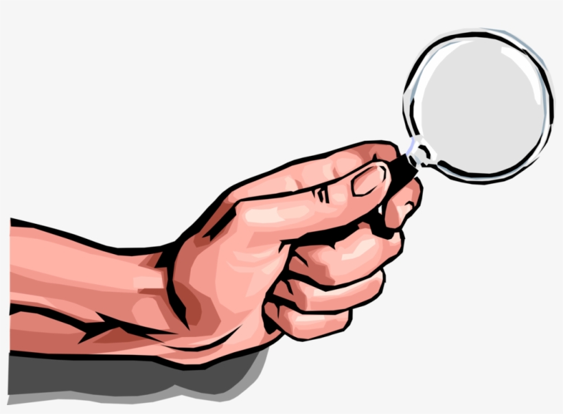 Vector Illustration Of Hand With Magnification Through - Organization, transparent png download