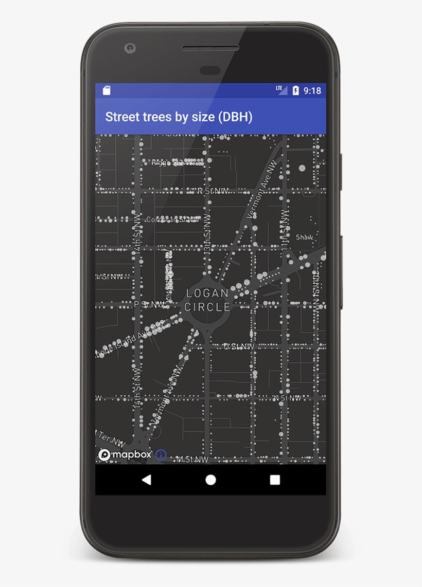 Map With Data Styled By Attribute On An Android Device - Smartphone, transparent png download