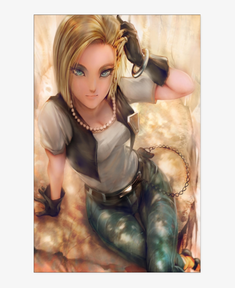 Android 18 Modeling Poster - Model, transparent png download