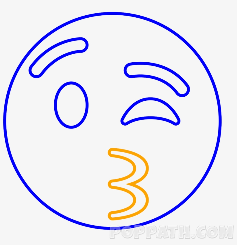 Draw The Number “3” For The Lips - Circle, transparent png download