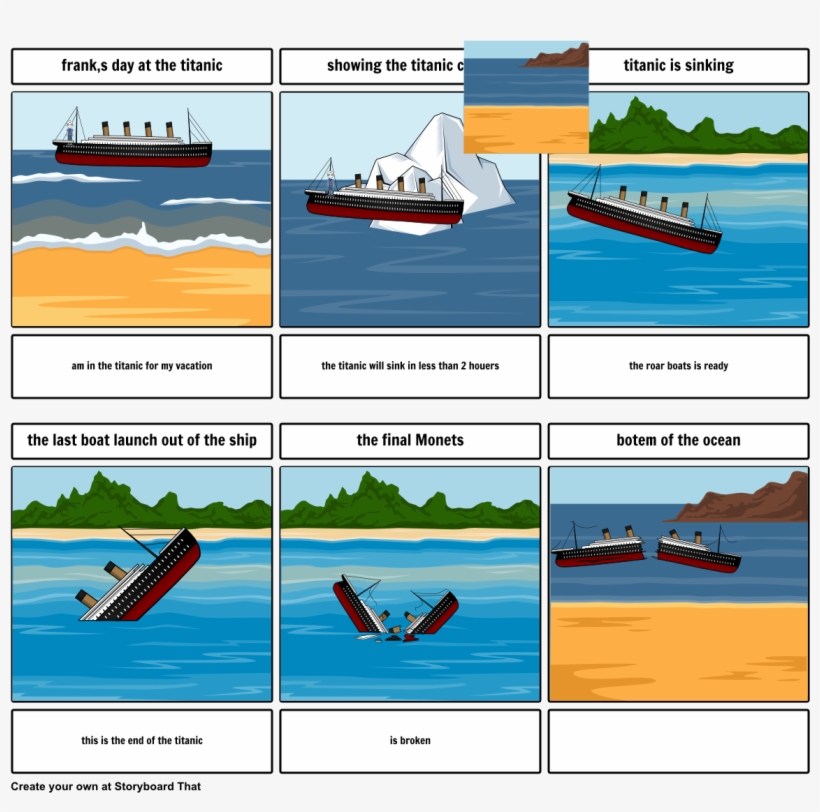 Titanic - Storyboard Of Titanic Pdf, transparent png download