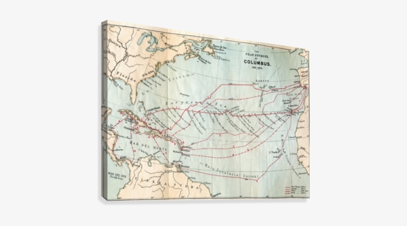 The Four Voyages Of Christopher Columbus, 1492 To - Four Voyages Of Christopher Columbus, 1492, transparent png download
