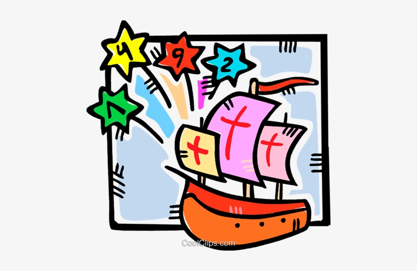 Christopher Columbus Arrives In America Royalty Free - Christopher Columbus Clip Art, transparent png download