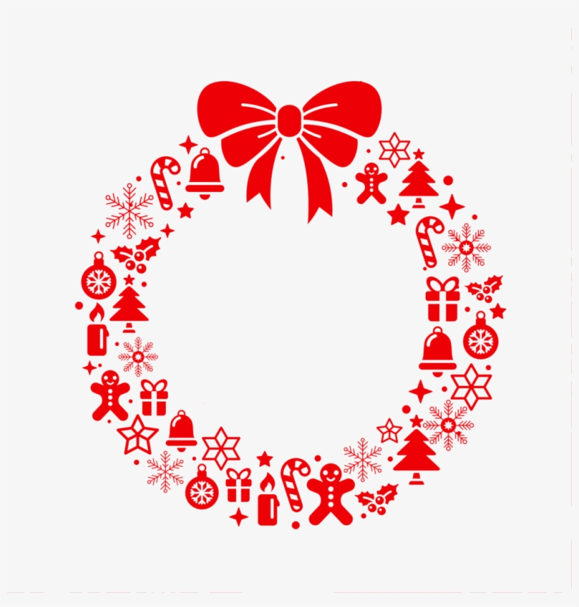 Christmas Elements Png Pic - Personalised Wooden Christmas Eve Box - Christmas Wreath, transparent png download