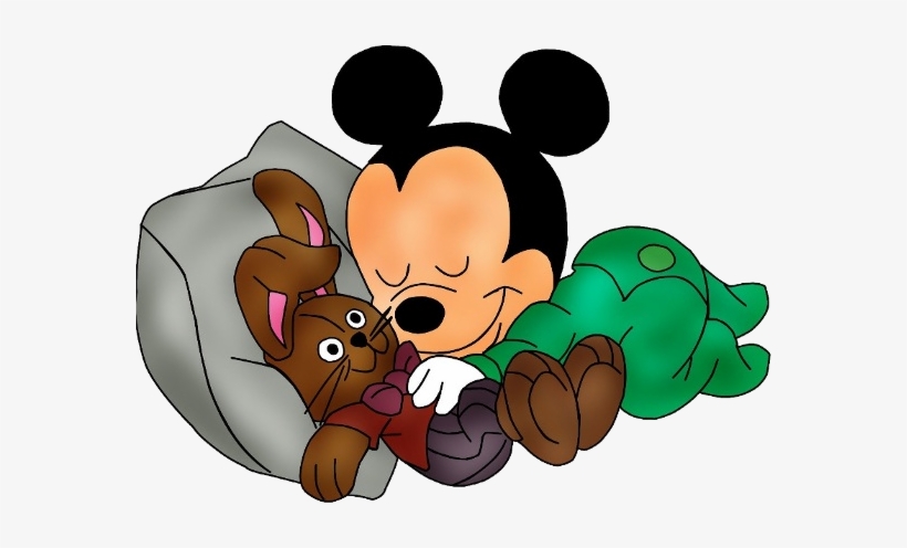 Baby Mickey Mouse Sleeping - Mickey Mouse Sleeping Clipart, transparent png download