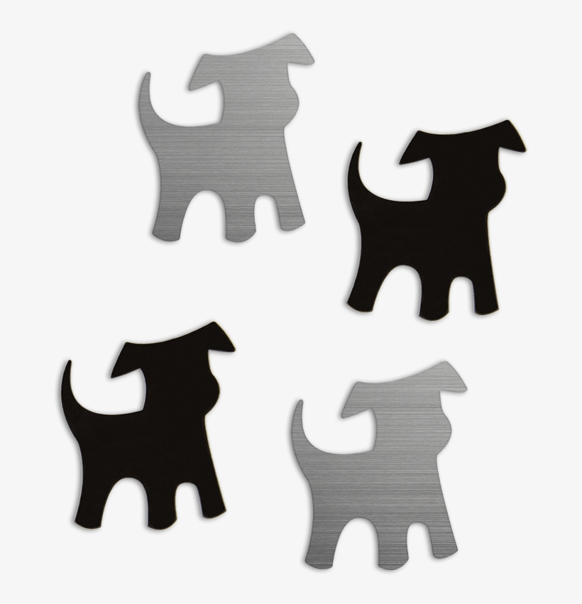 Up Metal Magnets - Three By Three Shape-up! Dog Magnets Black, transparent png download