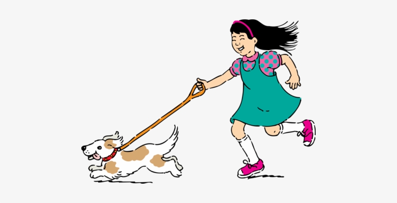 Dog Collar Leash Download Document - Walking A Dog Clipart, transparent png download