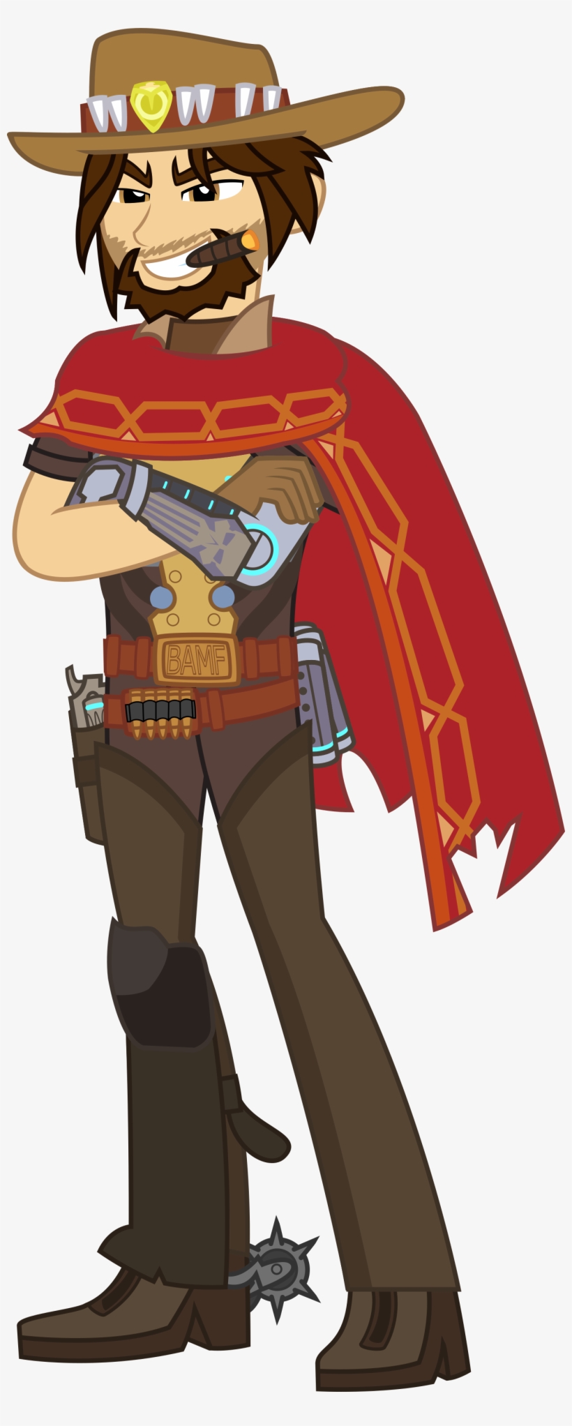 Sketchmcreations, Barely Pony Related, Cigar, Commission, - Mccree Transparent Background, transparent png download