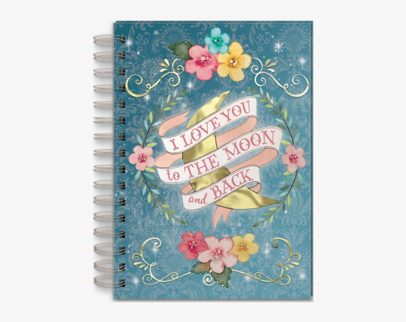 To The Moon Spiral Bound Journal - Punch Studio To The Moon Spiral Bound Journal, transparent png download