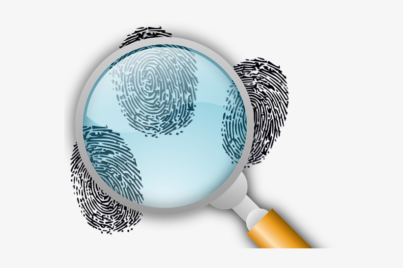 Fingerprints And A Magnifying Glass, transparent png download